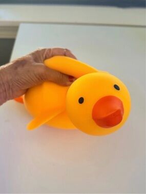LARGE 12 Inches Squishy Duck Bright Yellow Duck Toy with Orange Beak and Feet